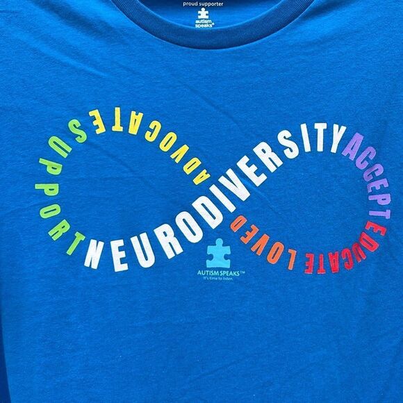 WOMEN’S MEN’S Autism Speaks Awareness Short Sleeve T-Shirts Size M - Picture 3 of 4